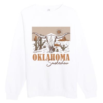 Oklahoma Smoke Show | Oklahoma Smokeshow Western Country Premium Crewneck Sweatshirt