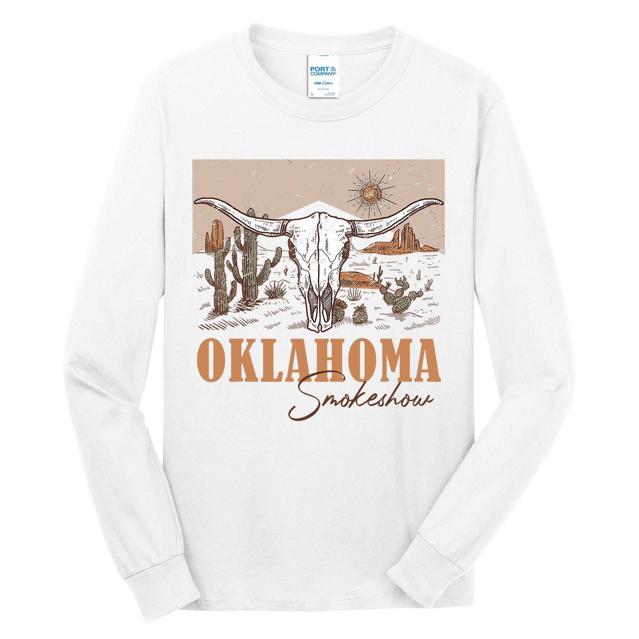 Oklahoma Smoke Show | Oklahoma Smokeshow Western Country Tall Long Sleeve T-Shirt