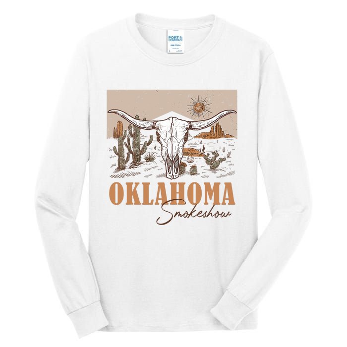 Oklahoma Smoke Show | Oklahoma Smokeshow Western Country Tall Long Sleeve T-Shirt