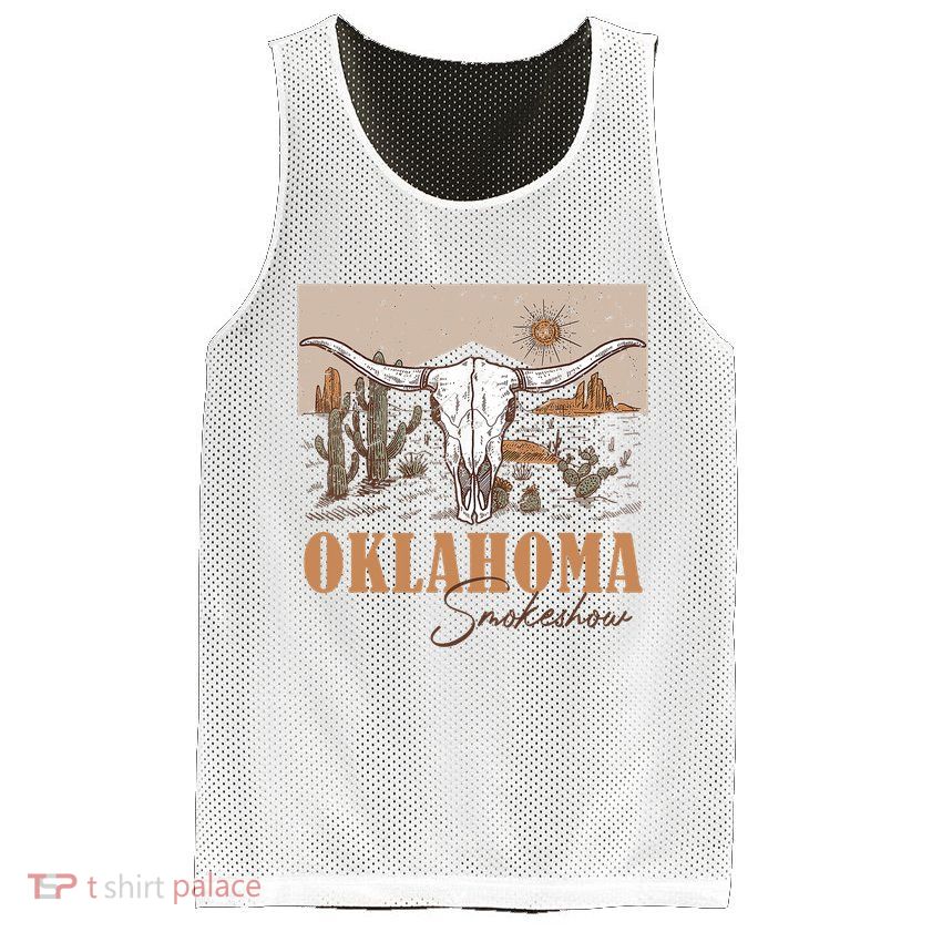 Oklahoma Smoke Show | Oklahoma Smokeshow Western Country Mesh Reversible Basketball Jersey Tank