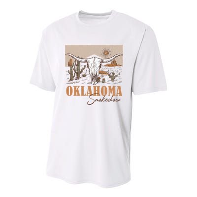 Oklahoma Smoke Show | Oklahoma Smokeshow Western Country Youth Performance Sprint T-Shirt