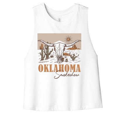 Oklahoma Smoke Show | Oklahoma Smokeshow Western Country Women's Racerback Cropped Tank