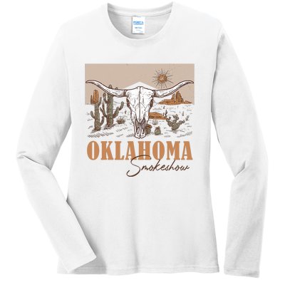 Oklahoma Smoke Show | Oklahoma Smokeshow Western Country Ladies Long Sleeve Shirt