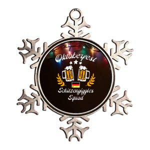 Oktoberfest Schitzengiggle Squad Bavarian Festival Metallic Star Ornament