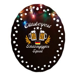 Oktoberfest Schitzengiggle Squad Bavarian Festival Ceramic Oval Ornament