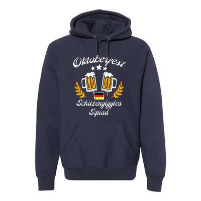 Oktoberfest Schitzengiggle Squad Bavarian Festival Premium Hoodie