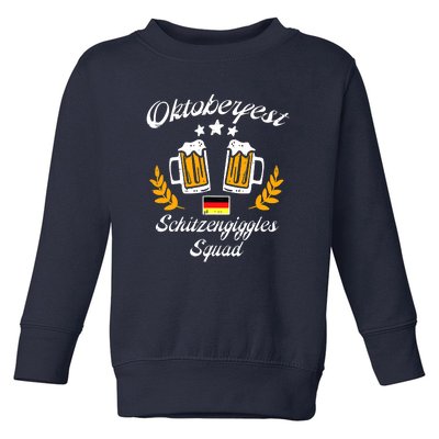 Oktoberfest Schitzengiggle Squad Bavarian Festival Toddler Sweatshirt