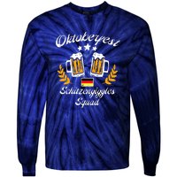 Oktoberfest Schitzengiggle Squad Bavarian Festival Tie-Dye Long Sleeve Shirt