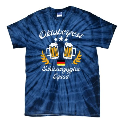 Oktoberfest Schitzengiggle Squad Bavarian Festival Tie-Dye T-Shirt