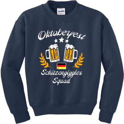 Oktoberfest Schitzengiggle Squad Bavarian Festival Kids Sweatshirt