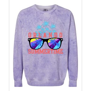 Orlando Summertime Shades Icon Colorblast Crewneck Sweatshirt