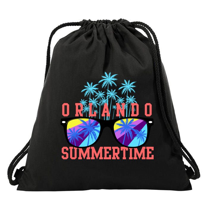 Orlando Summertime Shades Icon Drawstring Bag