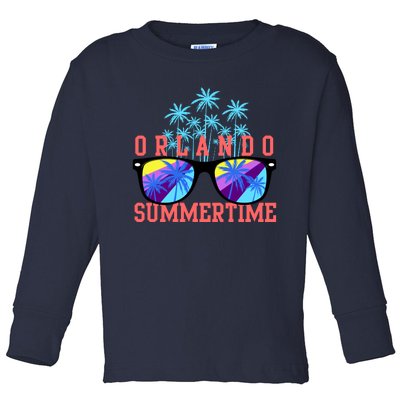 Orlando Summertime Shades Icon Toddler Long Sleeve Shirt