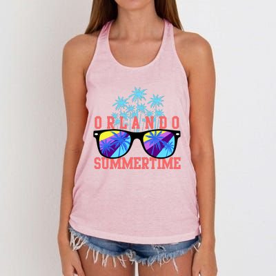 Orlando Summertime Shades Icon Women's Knotted Racerback Tank