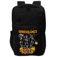Oncology Squad Skeleton Pumpkin Fall Leaves Spooky Halloween Impact Tech Backpack
