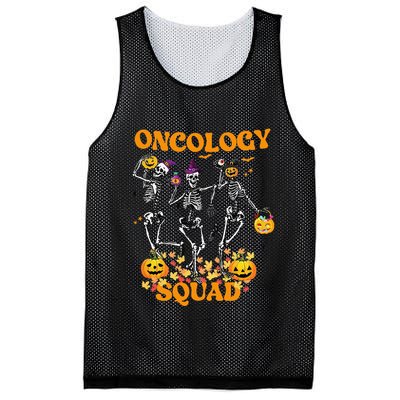 Oncology Squad Skeleton Pumpkin Fall Leaves Spooky Halloween Mesh Reversible Basketball Jersey Tank