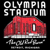 Olympia Stadium The Old Red Burn Detroit Michigan Cooling Performance Crew T-Shirt