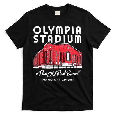 Olympia Stadium The Old Red Burn Detroit Michigan T-Shirt