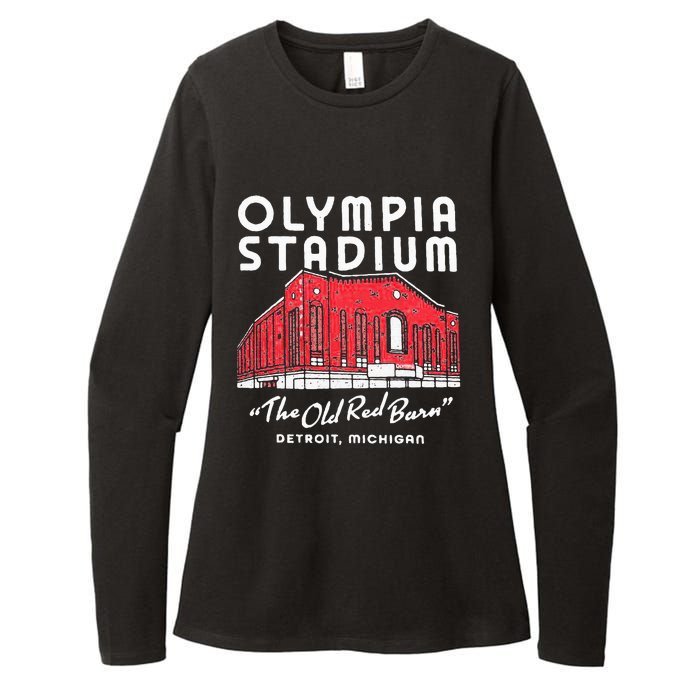 Olympia Stadium The Old Red Burn Detroit Michigan Womens CVC Long Sleeve Shirt