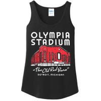 Olympia Stadium The Old Red Burn Detroit Michigan Ladies Essential Tank