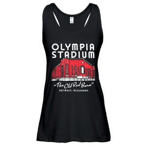 Olympia Stadium The Old Red Burn Detroit Michigan Ladies Essential Flowy Tank