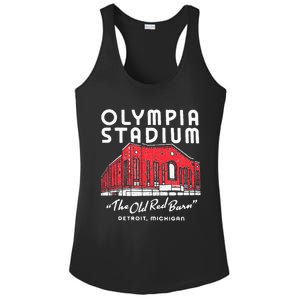 Olympia Stadium The Old Red Burn Detroit Michigan Ladies PosiCharge Competitor Racerback Tank