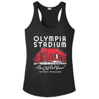 Olympia Stadium The Old Red Burn Detroit Michigan Ladies PosiCharge Competitor Racerback Tank