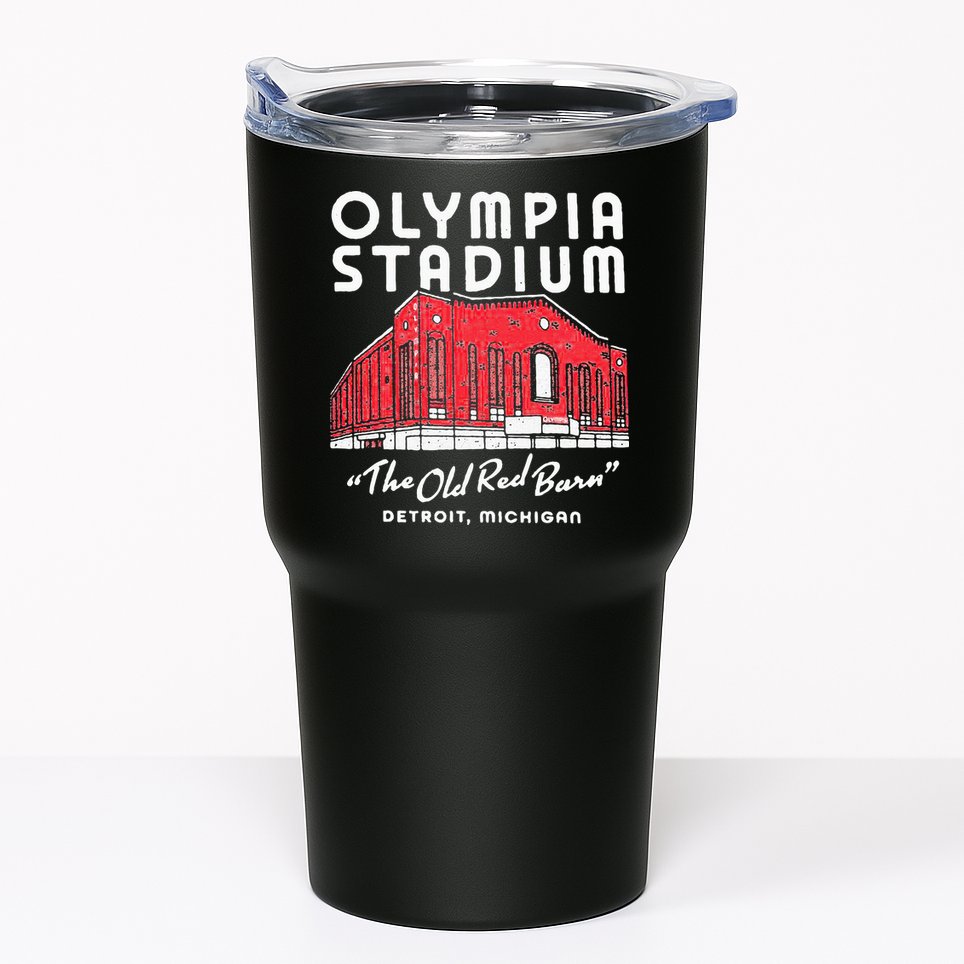 Olympia Stadium The Old Red Burn Detroit Michigan Tumbler