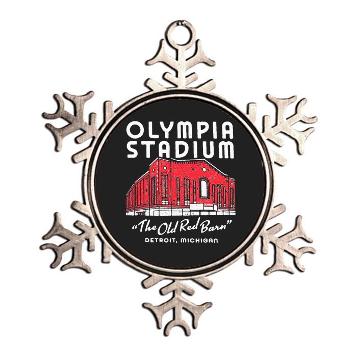 Olympia Stadium The Old Red Burn Detroit Michigan Metallic Star Ornament