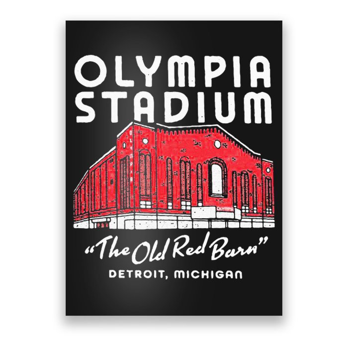 Olympia Stadium The Old Red Burn Detroit Michigan Poster