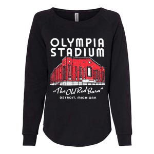 Olympia Stadium The Old Red Burn Detroit Michigan Womens California Wash Sweatshirt