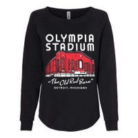 Olympia Stadium The Old Red Burn Detroit Michigan Womens California Wash Sweatshirt