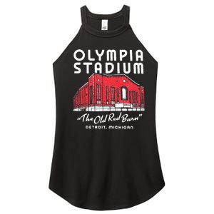 Olympia Stadium The Old Red Burn Detroit Michigan Women's Perfect Tri Rocker Tank