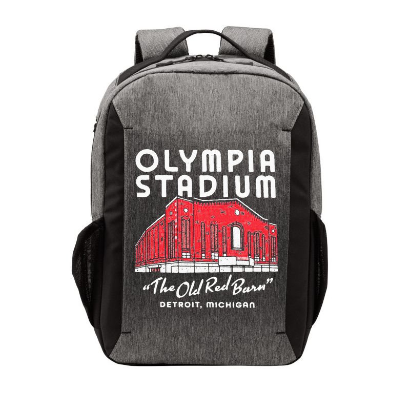 Olympia Stadium The Old Red Burn Detroit Michigan Vector Backpack