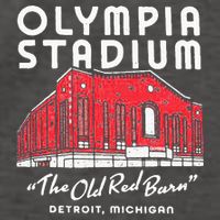 Olympia Stadium The Old Red Burn Detroit Michigan Vector Backpack
