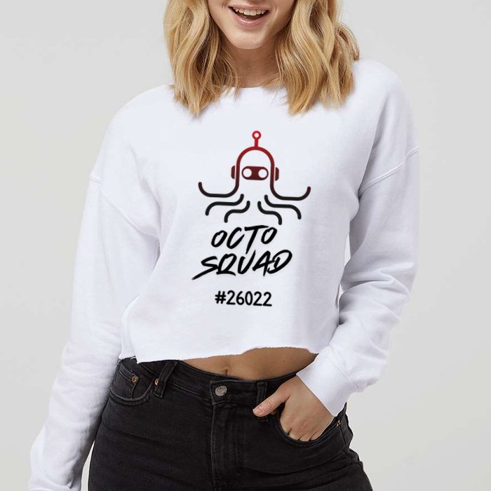 Octo Squad Team Cropped Pullover Crew