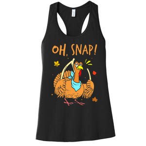 Oh Snap Turkey Day Funny Night Of Thanksgiving Gift Women's Racerback Tank