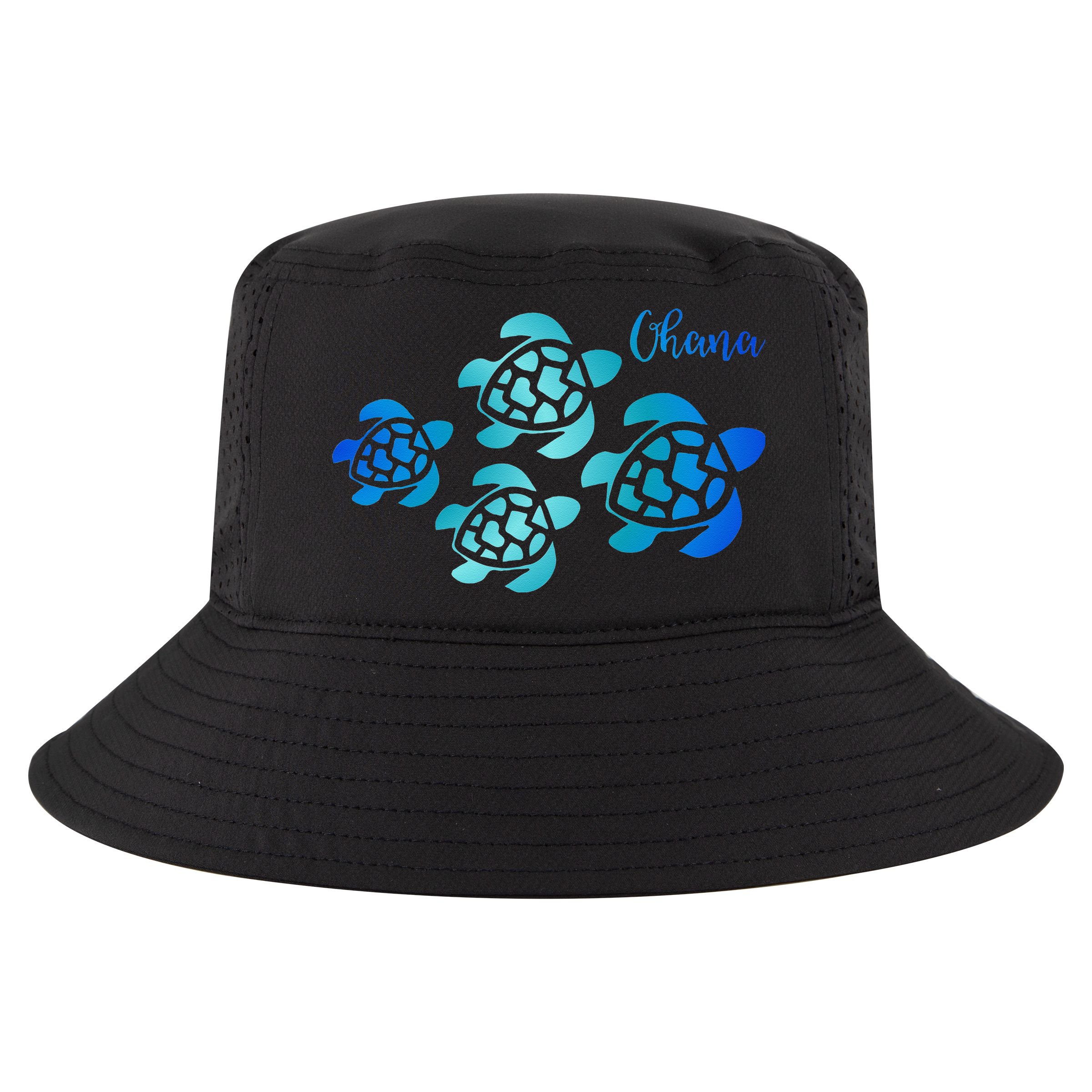 Ohana Sea Turtle Family Hawaii Vacation Tropical Hawaiian Cool Comfort Performance Bucket Hat