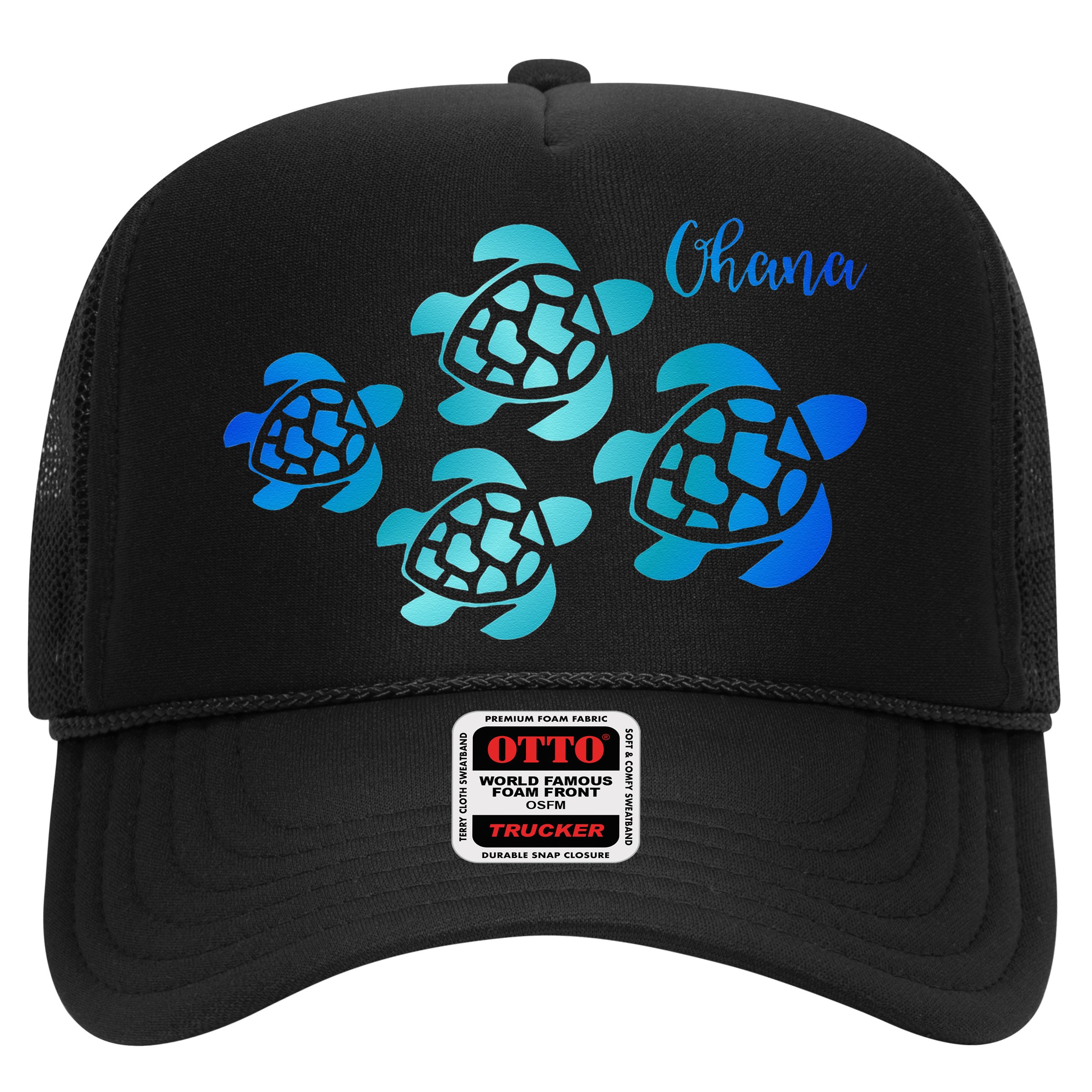 Ohana Sea Turtle Family Hawaii Vacation Tropical Hawaiian Hat