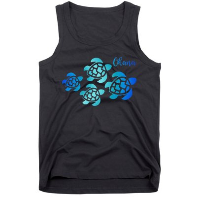 Ohana Sea Turtle Family Hawaii Vacation Tropical Hawaiian Tank Top