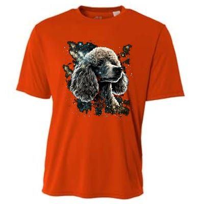 Outer Space Toy Poodle On Galaxy Astronaut Poodle Gift Cooling Performance Crew T-Shirt