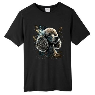 Outer Space Toy Poodle On Galaxy Astronaut Poodle Gift Tall Fusion ChromaSoft Performance T-Shirt