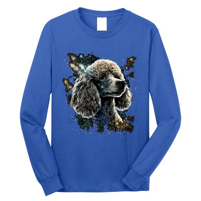 Outer Space Toy Poodle On Galaxy Astronaut Poodle Gift Long Sleeve Shirt