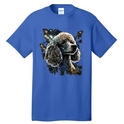 Outer Space Toy Poodle On Galaxy Astronaut Poodle Gift Tall T-Shirt