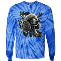 Outer Space Toy Poodle On Galaxy Astronaut Poodle Gift Tie-Dye Long Sleeve Shirt