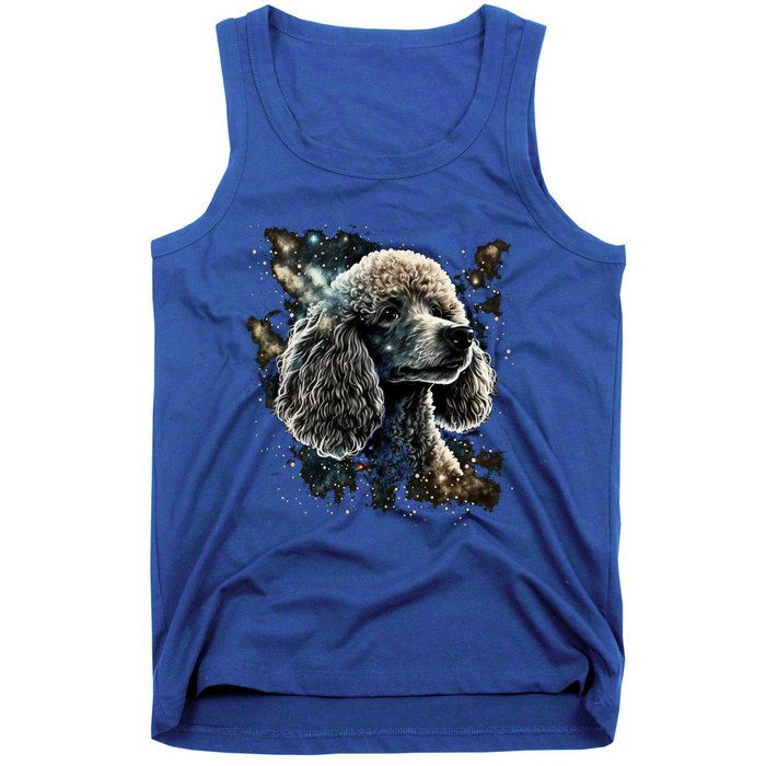 Outer Space Toy Poodle On Galaxy Astronaut Poodle Gift Tank Top