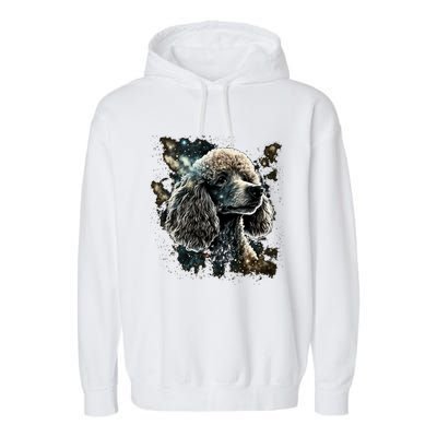 Outer Space Toy Poodle On Galaxy Astronaut Poodle Gift Garment-Dyed Fleece Hoodie