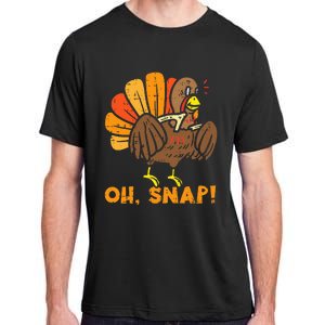 Oh Snap Turkey Wishbone Funny Thanksgiving Family Adult ChromaSoft Performance T-Shirt