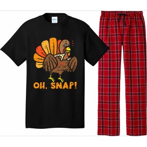 Oh Snap Turkey Wishbone Funny Thanksgiving Family Pajama Set