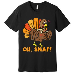 Oh Snap Turkey Wishbone Funny Thanksgiving Family Premium T-Shirt